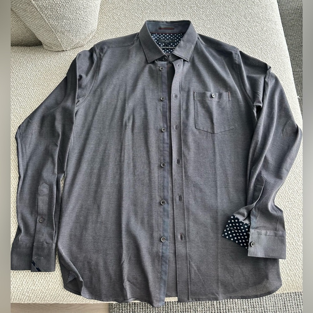Ted Baker Gray Casual Button Down Shirt